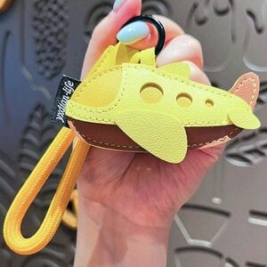 Yellow Airplane Keychain,Bag Charm.